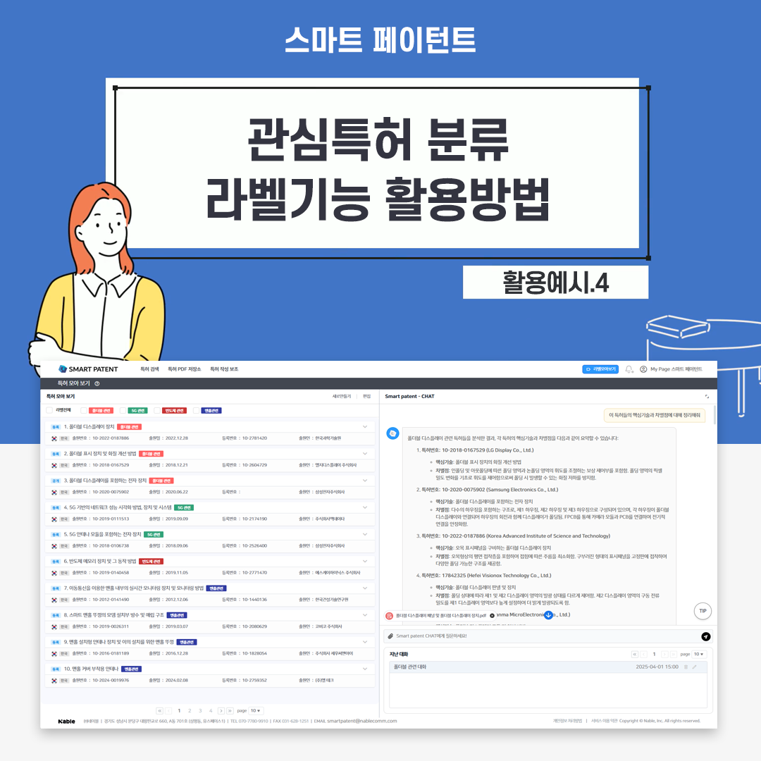 [활용예시4] 관심특허 분류하여 분석하는 라벨기능 활용방법